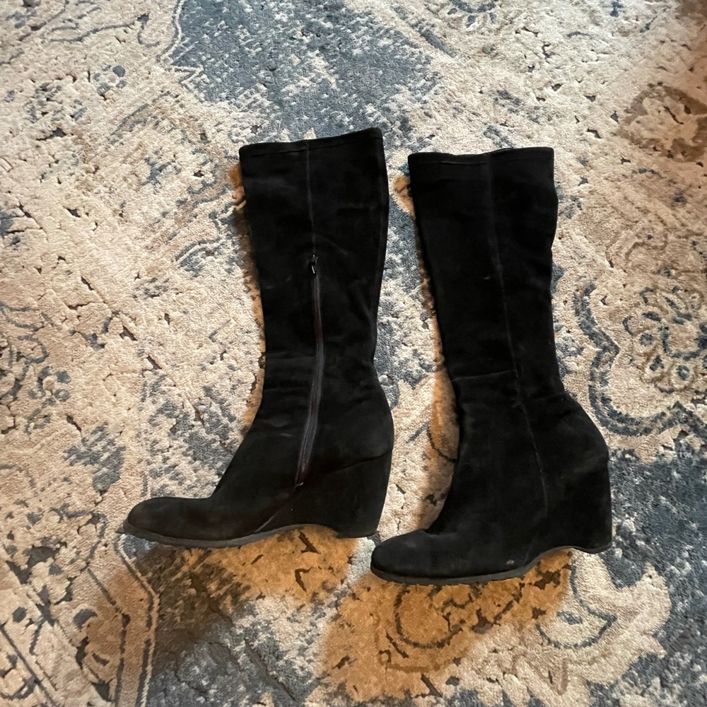 Black suede Franco Sarto Boots 8.5